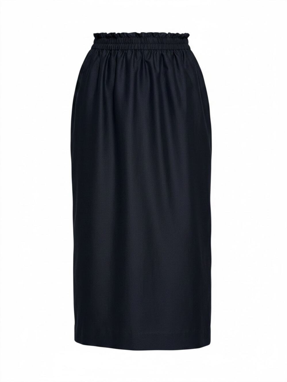 Raey Linen Blend Black Pull On Midi Skirt Size 8 UK 4 US - Picture 1 of 5